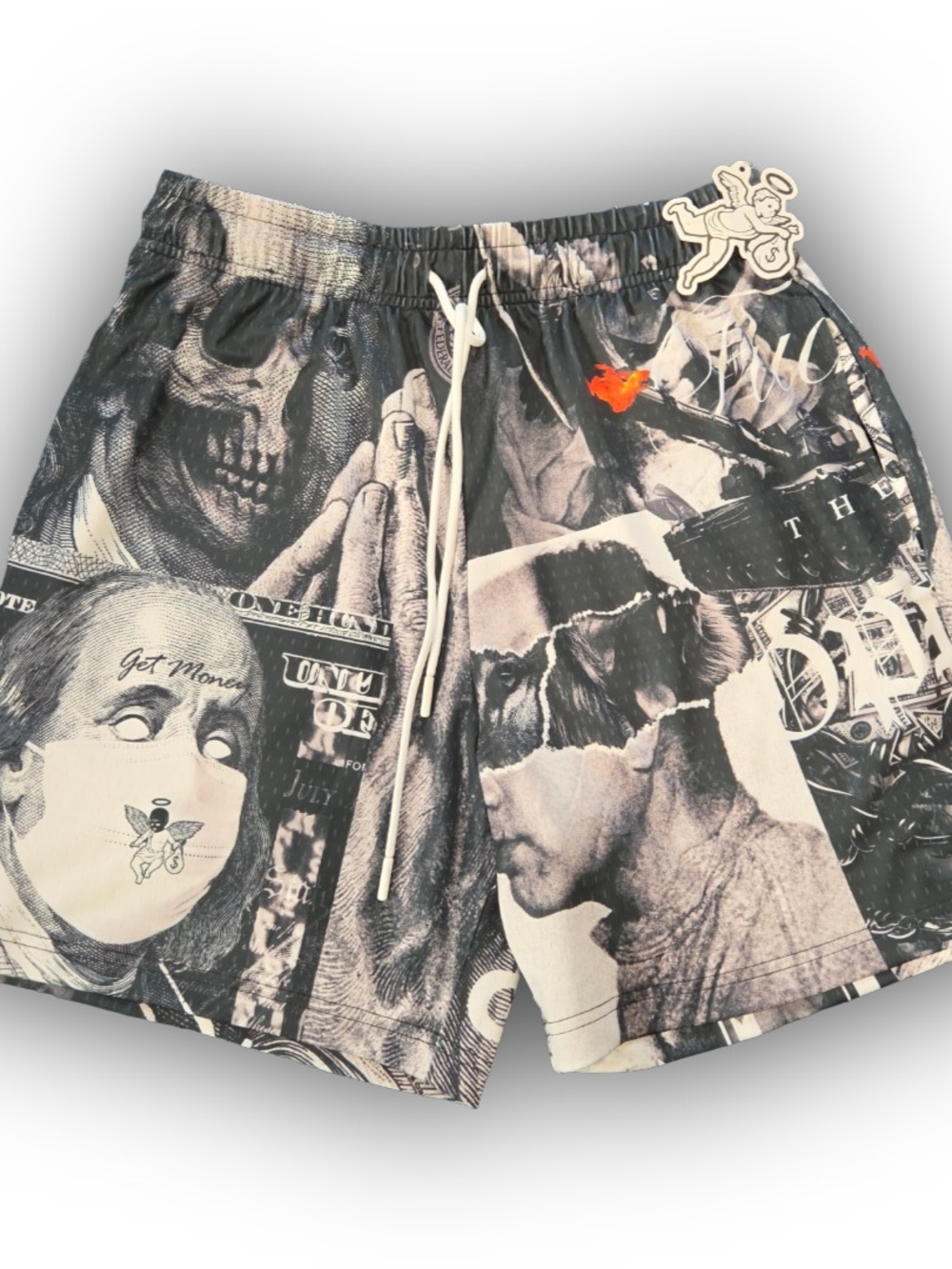 Hasta Muerte "Collage" Graphic Mesh Shorts Size Medium